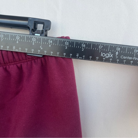 PINK Victoria's Secret Football Style Lace-up Burgundy Jogger - Picture 6 of 8